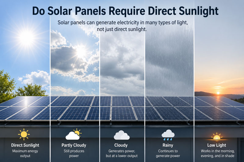 Do Solar Panels Require Direct Sunlight